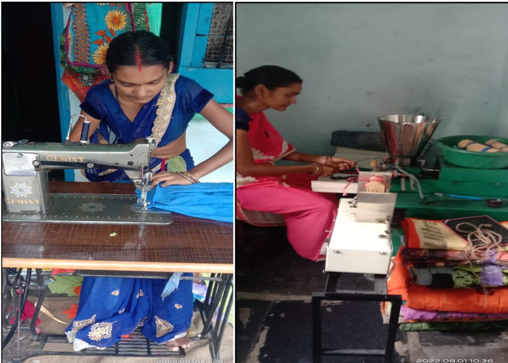 युनिफार्म सिलाई और अगरबत्ती निर्माण