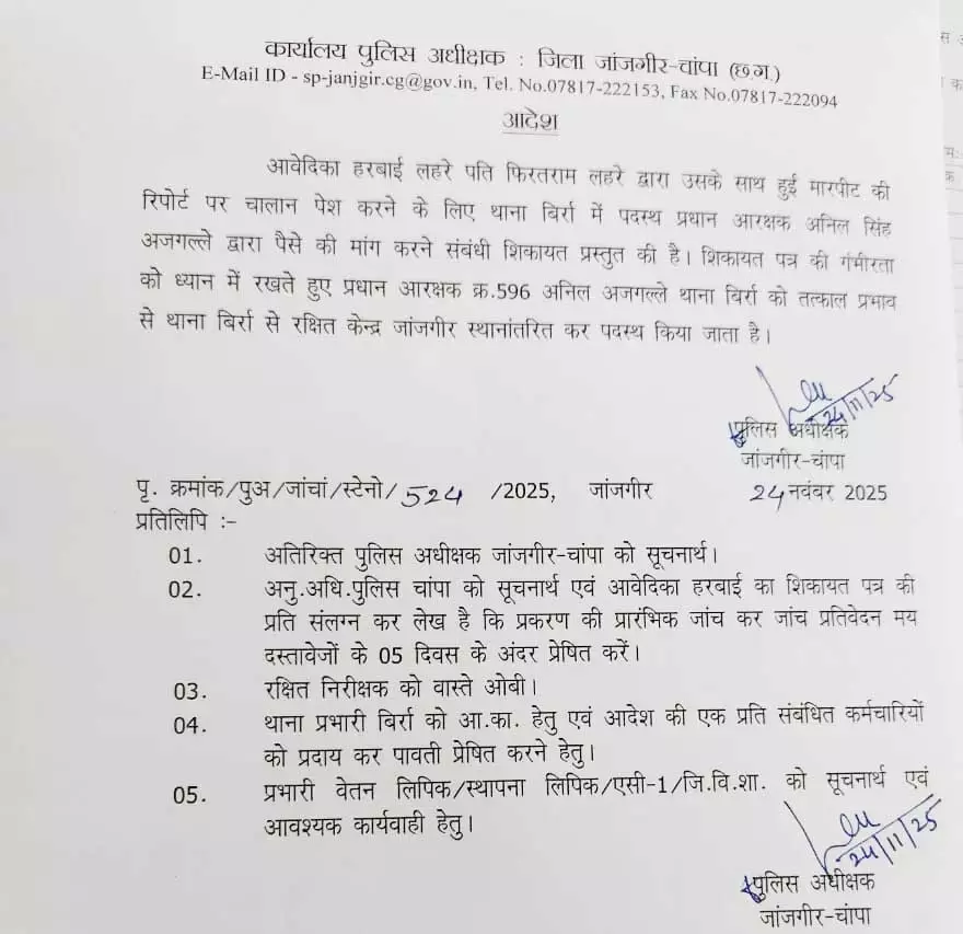 Rishvat Maangane ka Maamala : पीड़िता से रिश्वत मांगने वाला हवलदार सस्पेंड, SP ने तुरंत लिया एक्शन Rishvat Maangane ka Maamala