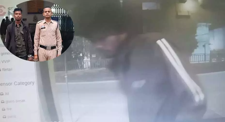 Raipur ATM Choree : रायपुर में ATM तोड़ने की कोशिश नाकाम, पुलिस ने मौके पर पकड़ा आरोपी Raipur ATM Choree