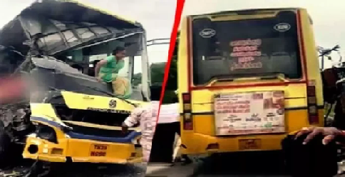 तमिलनाडु के सिवगंगा में भीषण सड़क हादसा: दो सरकारी बसों की आमने-सामने टक्कर, 11 की मौत, 40 से अधिक घायल