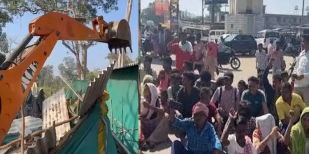 Bulldozer Action in Bijapur: बीजापुर में 100 बेघर परिवारों का नेशनल हाईवे पर प्रदर्शन, रायपुर–हैदराबाद मार्ग हुआ जाम