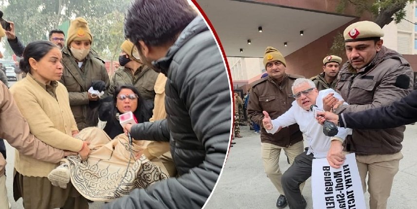 TMC Protests: ED रेड के खिलाफ TMC ने किया दिल्ली में विरोध प्रदर्शन, कई सांसदों को हिरासत में लिया गया